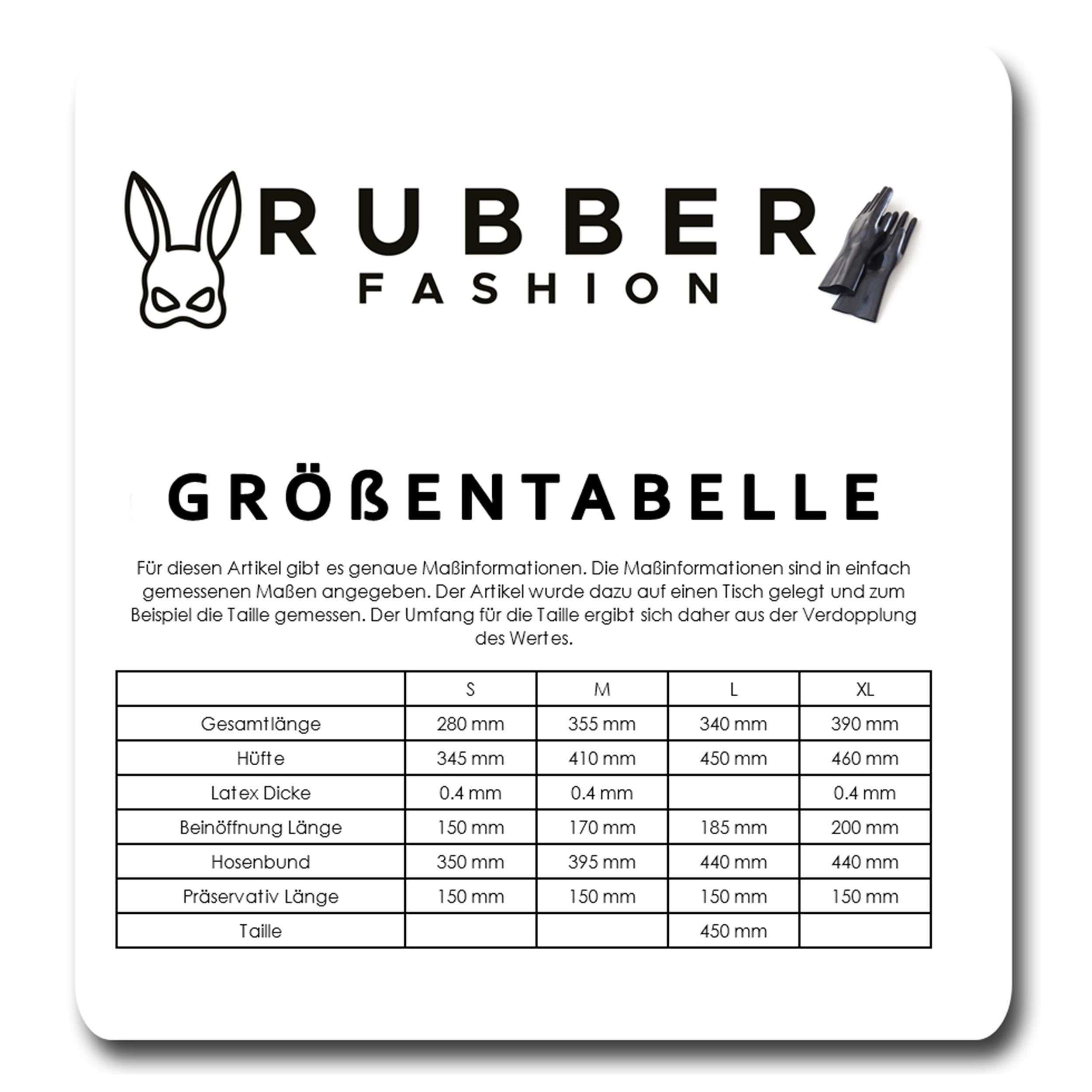 Rubberfashion Latex Slip - Kurze sexy Hot Pants mit Penishülle - Reizwäsche Dessous für den Herren